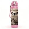 1PC Sloth Slow Cute Animal Portrait Print 750ml Color Plastic Sports Water Bottle Leakproof Flip Straw Lid Suitable for Sports Office Home Use