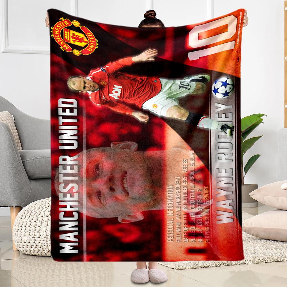 Soccer Player Action Blanket Soft & Cozy Suitable for Office Chair Office Seaside for All Occasions Modern Style Best Holiday Gift for Friends Family