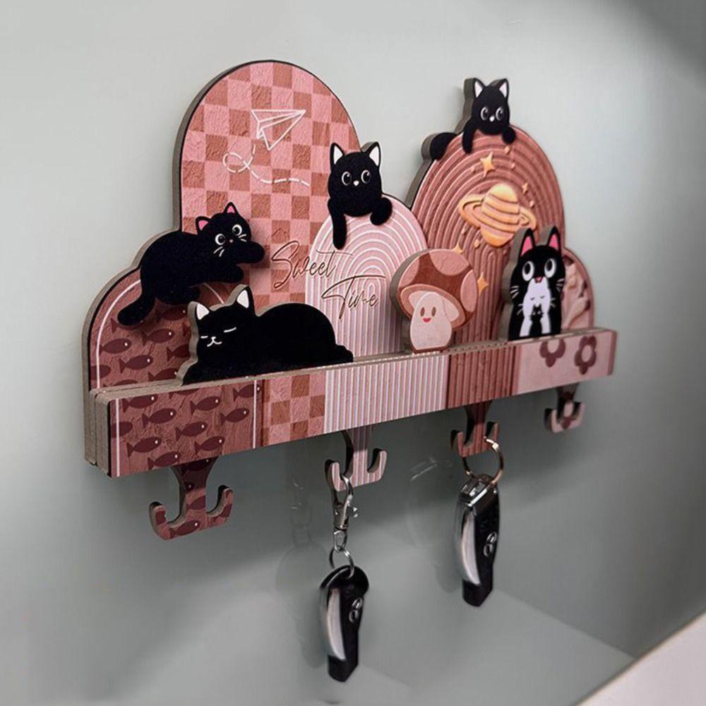 No Punching Required Wall Mounted Key Holder Originality Entrance Storage Rack  Entrance