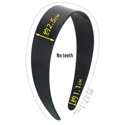 Handmade 2.5CM Toothless Black Hairband - PS Material Hair Accessory