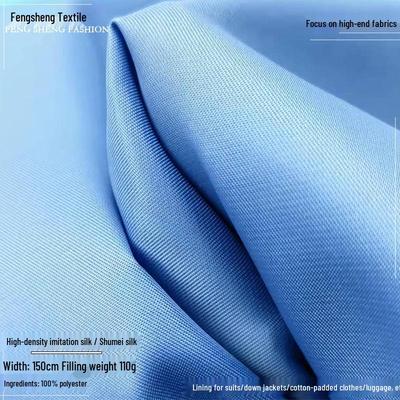 Hochdichter Shumei-Seiden-/Elfenbein-Seiden-Twill-Futterstoff für Anzüge und Baumwolljacken
