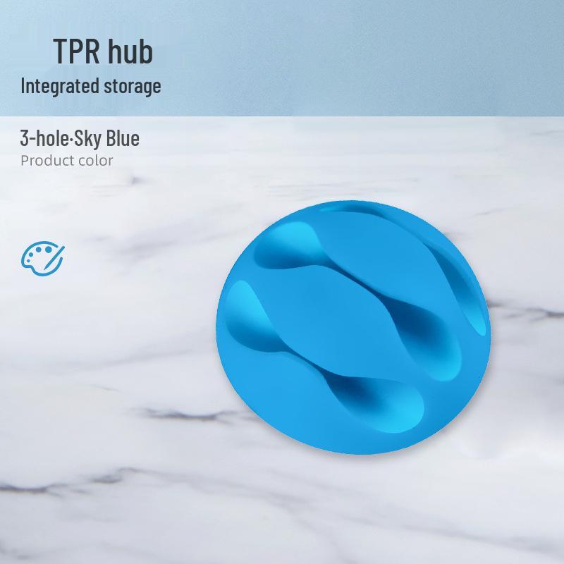 Multi-Hole Self-Adhesive Cable Organizer and Power Cord Holder
