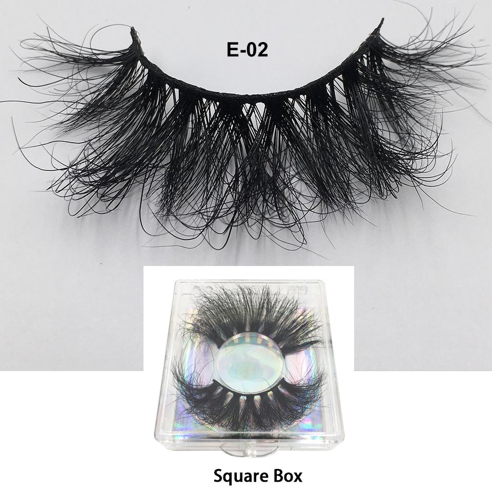 RED SIREN Mink Eyelashes 25mm Lashes 1 Pair Fluffy Messy 3D False Eyelashes Long Natural Lashes Wholesale Makeup Mink Lashes