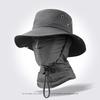 Men's Outdoor Breathable Sun Hat with Ice Silk Face Mask