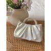 Niche New Women's Bag Temperament Pearl Wrist Pleated Cloud Handbag Shoulder Crossbody Mini Small Bag Tide