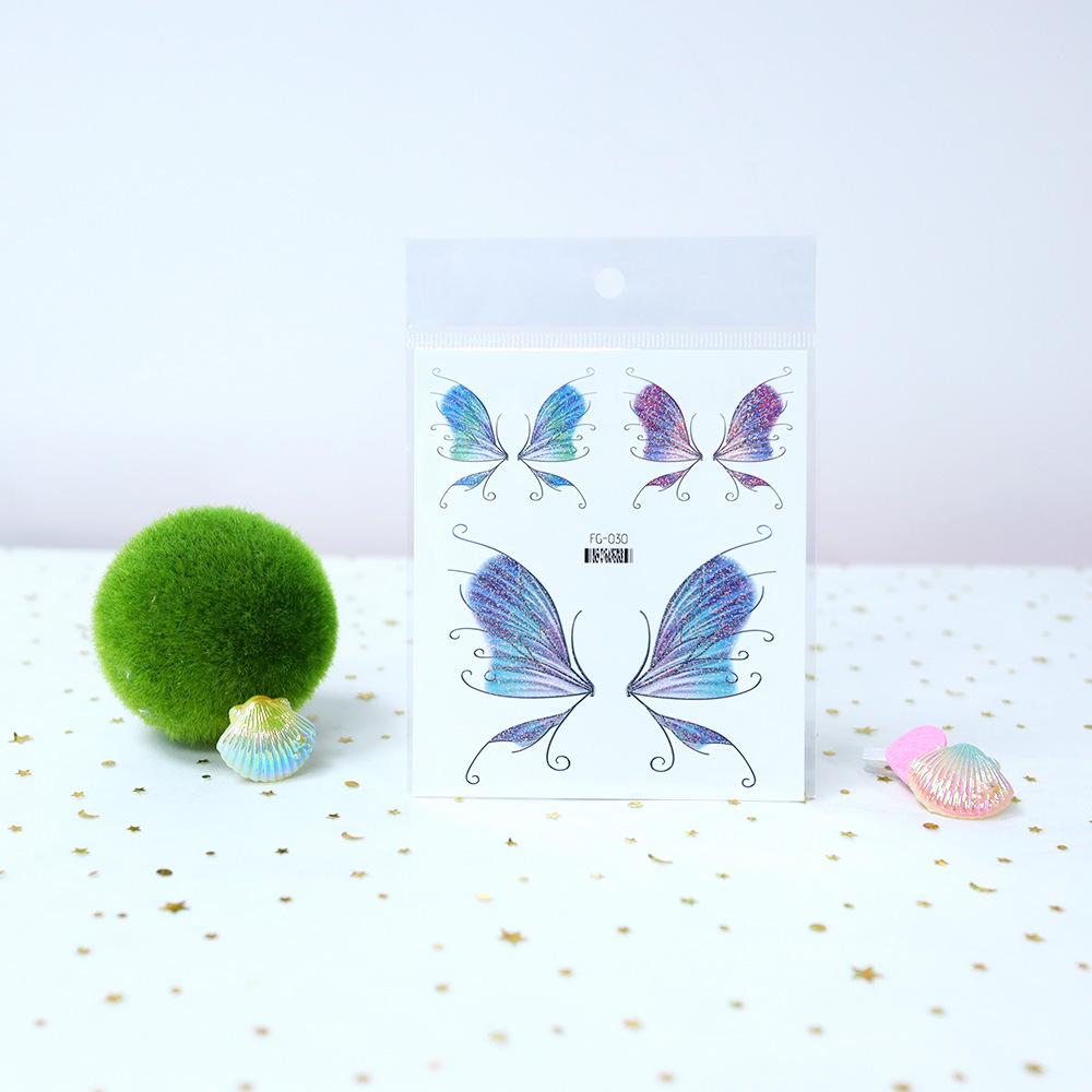 Glitter Gradient Butterfly Face & Eyeshadow Temporary Tattoo Stickers
