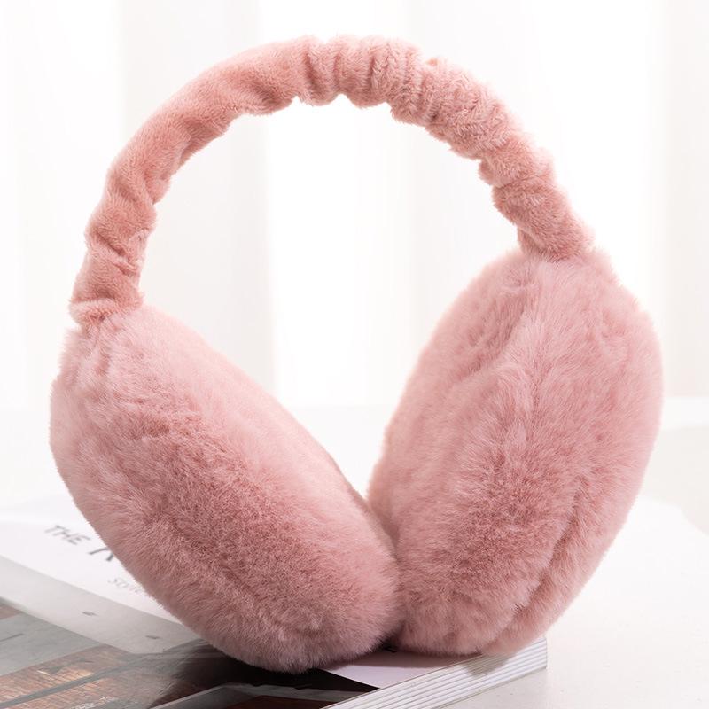 Portable Foldable Korean Style Plush Ear Muffs: Unisex Outdoor Winter Ear Warmers