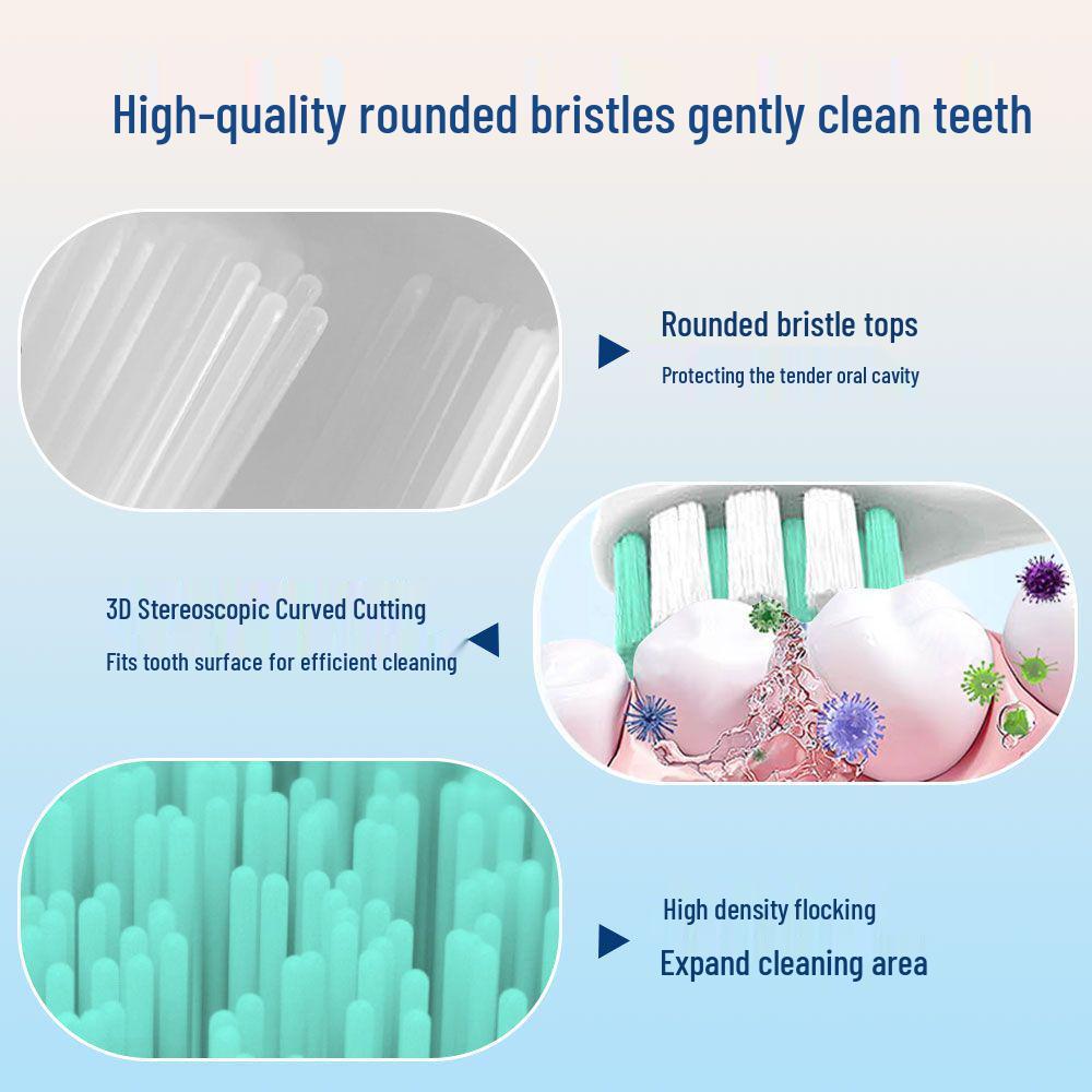 Replacement Heads for Honor Choice Little Popsicle H10-L Electric Toothbrush - Adult Soft Bristle