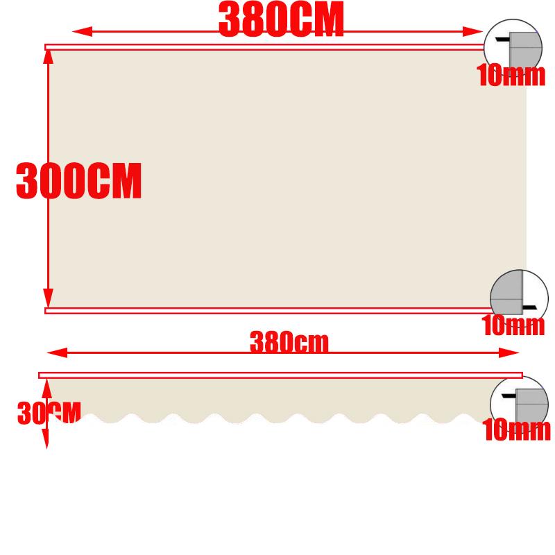 Tewango Custom Outdoor Awning Waterproof Fabric Store Curtain Balcony Canopy Cover UV Block Sunscreen Rain Tarp Strip Cloth