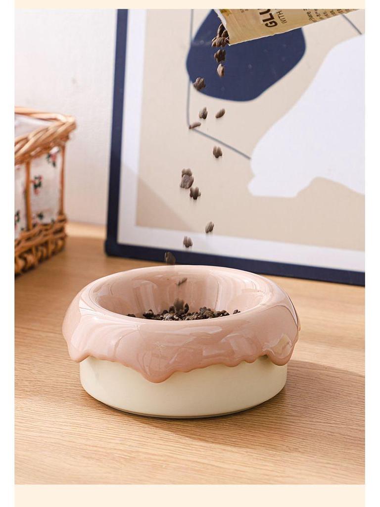 Ceramic Cat & Dog Anti-Tip Food Bowl With High-Leg Design