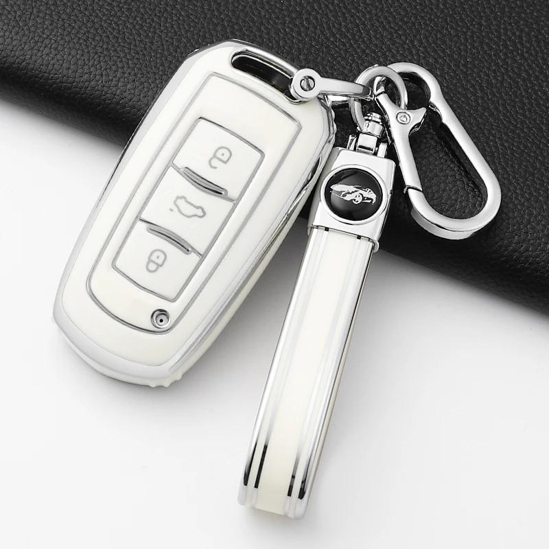 Fashion Tpu Car Key Case Cover For Geely Emgrand 7 Gx3 Atlas Gs Nl3 Gili Emgrand 7 Ex7 Gt Gc9 Protected Shell Fob Accessories