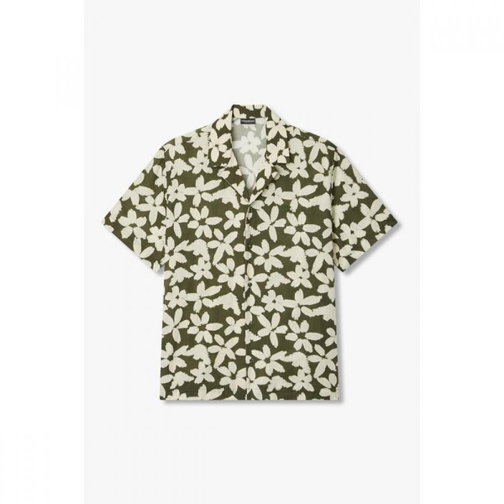 Emporio Armani Men S Flower Pattern Beachwear Shirt 0816115160 L(105)