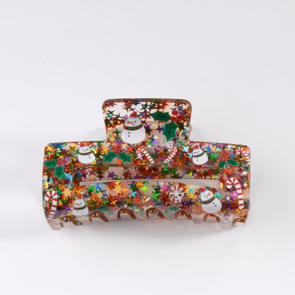 Bamboo Yao Five-Pointed Star Sequin Christmas Hair Clip