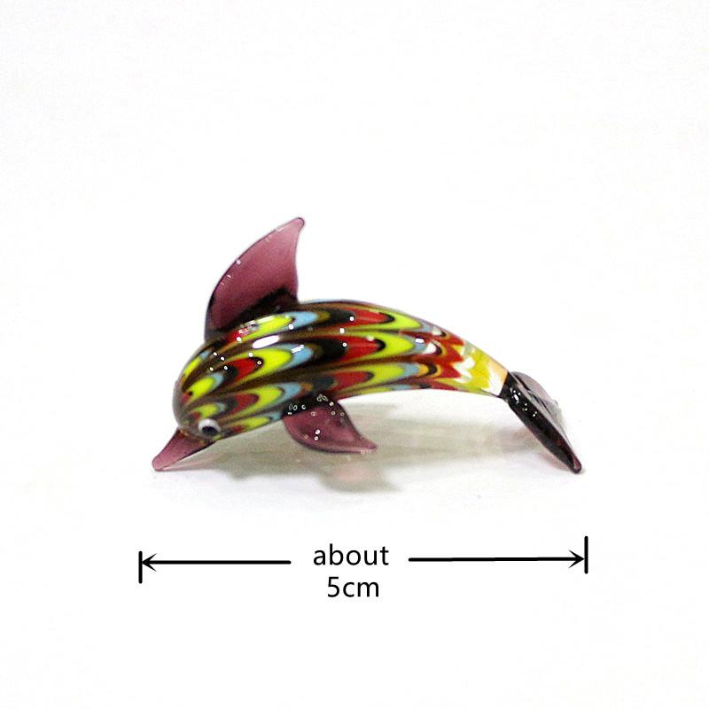 Mini Glass Animal Figurines Cute Snail Dolphin Octopus Whale Pig Cat Crab Duck Sea Turtle Rabbit Ghost Demon Hedgehog Ornaments