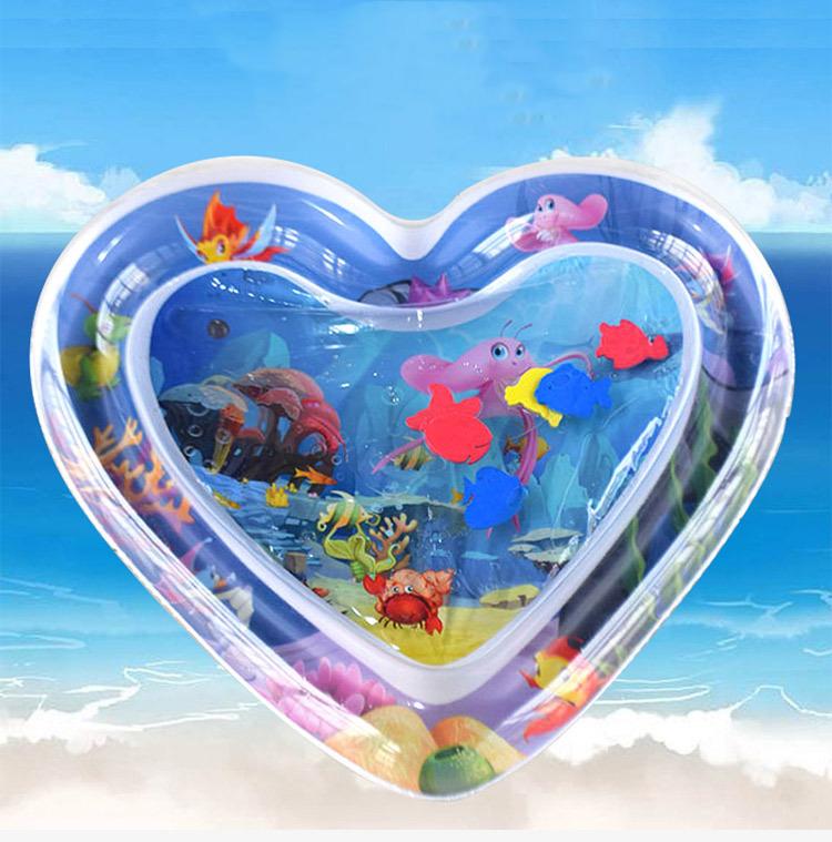 Infinno Inflatable Tummy Time Mat Premium Baby Play Mat Inflatable Water Cushion Interactive Baby Toys for Sensory Development