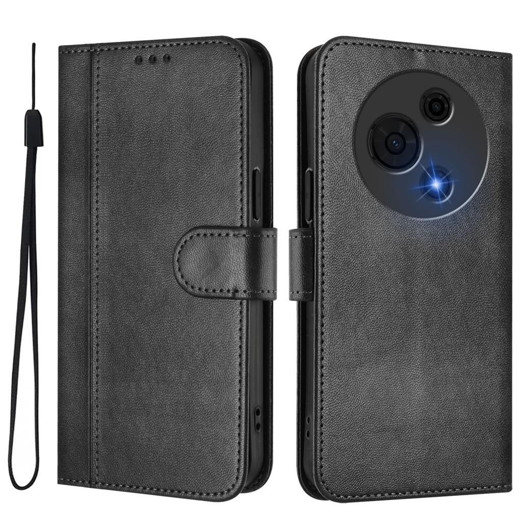 Luxury Simple Line Leather Case For TCL 50 Pro NxtPaper/40XL/30T (T603DL)/50 XL/TCL 501/60R Card Slots Magnetic Attraction Stand Shockproof Flip Cover