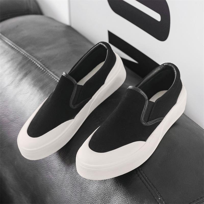 

Summer Breathable Platform Canvas Slip-On Loafers with Thick Soles Size 40 чёрный