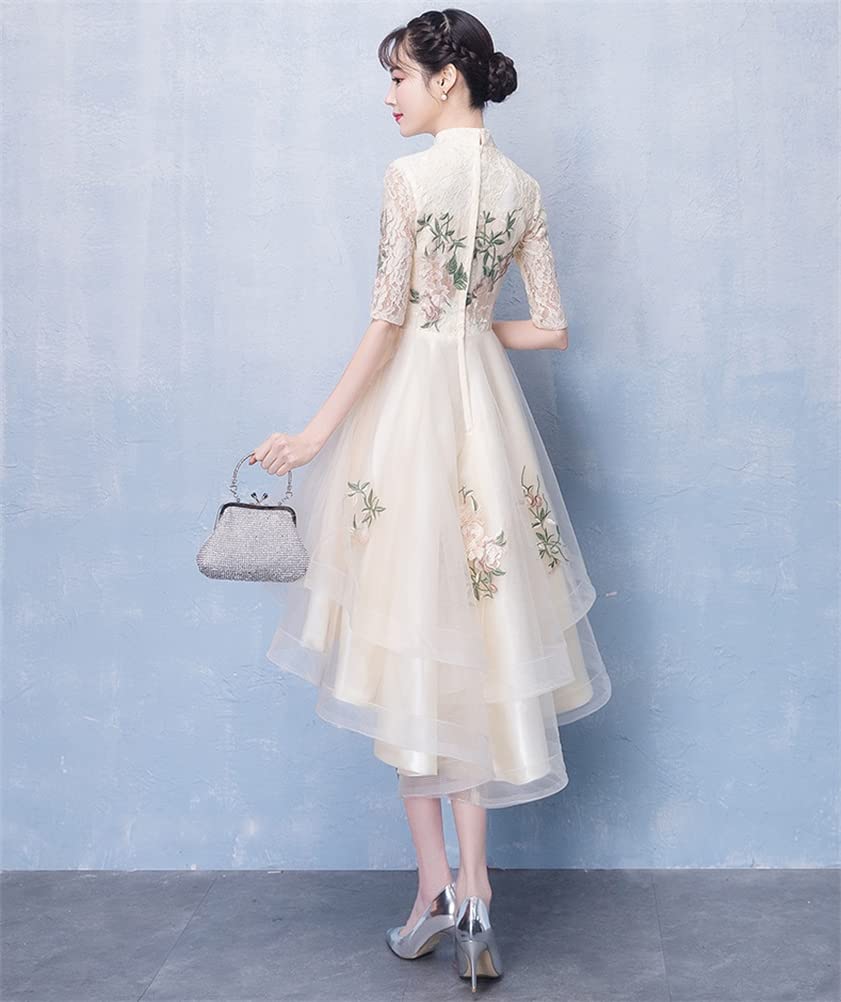 JINZUOMA Party Evening Formal Wedding Midi Short Elegant Floral Perfect for and Host Parties Size Women's Dress, Dress, Dress, Dress, Dress, Dress,