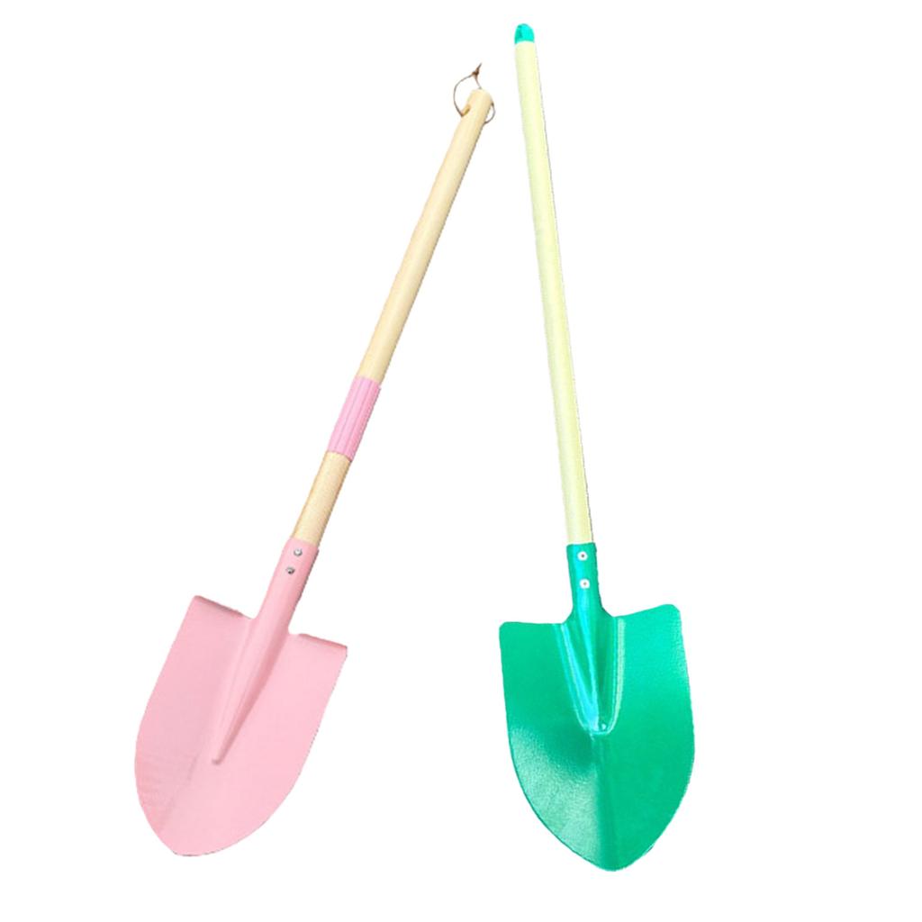 2Pcs Child Safe Wooden Rakes Shovel Set For Yard Work Sand Play Detachable Head Wooden Construction Gardening Toy