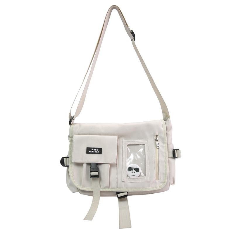 Мужская сумка-мессенджер Женская сумка через плечо Сумка для поездок большой вместимости Студенческая сумка для учебников бежевый 1698₽