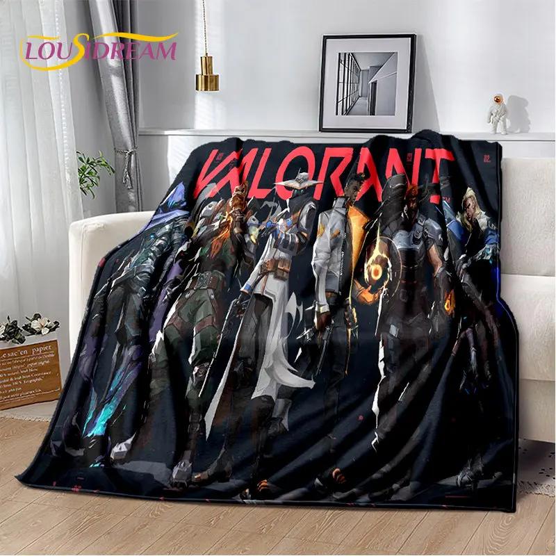 3D HD VALORANT Game Gamer Cartoon Soft Plush Blanket,Flannel Blanket Throw Blanket for Living Room Bedroom Bed Sofa Picnic Cover