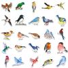 50Pcs Watercolor Bird Handmade Account Stickers DIY Luggage Refrigerator Water Cup Waterproof Sticker Laptop Guitar Decoration