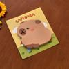 4 Pcs/Bag Durable N Times Sticky Notes Kawaii Message Paper Capybara Memo Pad  Students