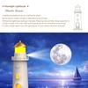 Moon Lighthouse Projector Night Light USB Rechargeable Moon Lighthouse Lamp Moon Lamp for Children Gifts Bedroom Nursery Holiday