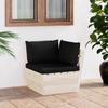 Day and Night - Day and Night Corner Sofa Made of Garden Pallets with Impregnated Fir Cushions