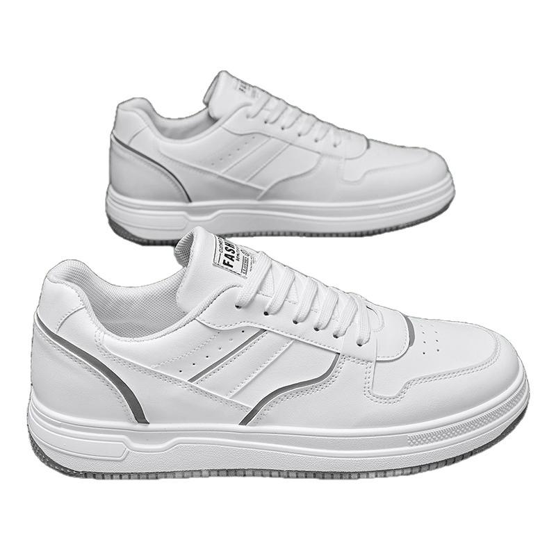 Populära vardagliga brädskor, små vita skor, herrskor, studenttrendmode, koreansk version av trendiga skor, herrskor med tjock sula och slitstark sula