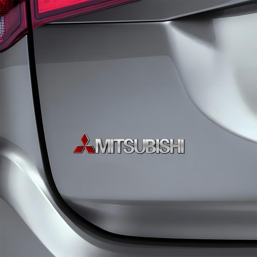 1Pc 3D Metal Zinc Alloy Car Body Emblem Badge Exterior Decorative Creative Stickers For Mitsubishi Outlander Pajero Lancer GB1