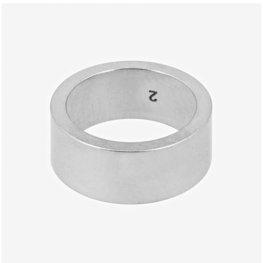 Maison Margiela Engraving Logo 8mm Silver Ring Sm1uq0082 Sv0158