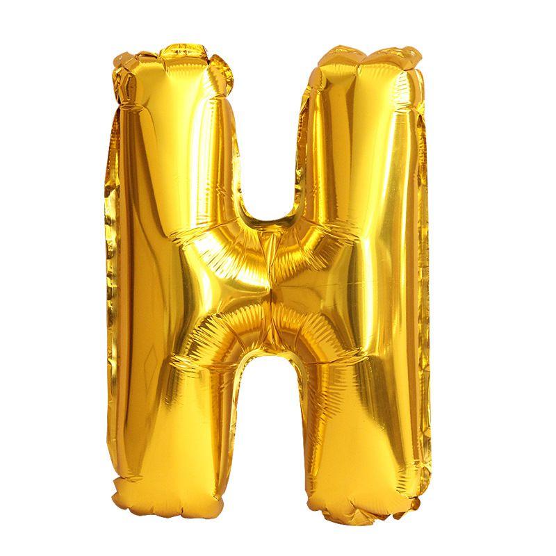 Elegant Gold Silver 16" Foil Letter Number Balloons For Birthday Party Decor