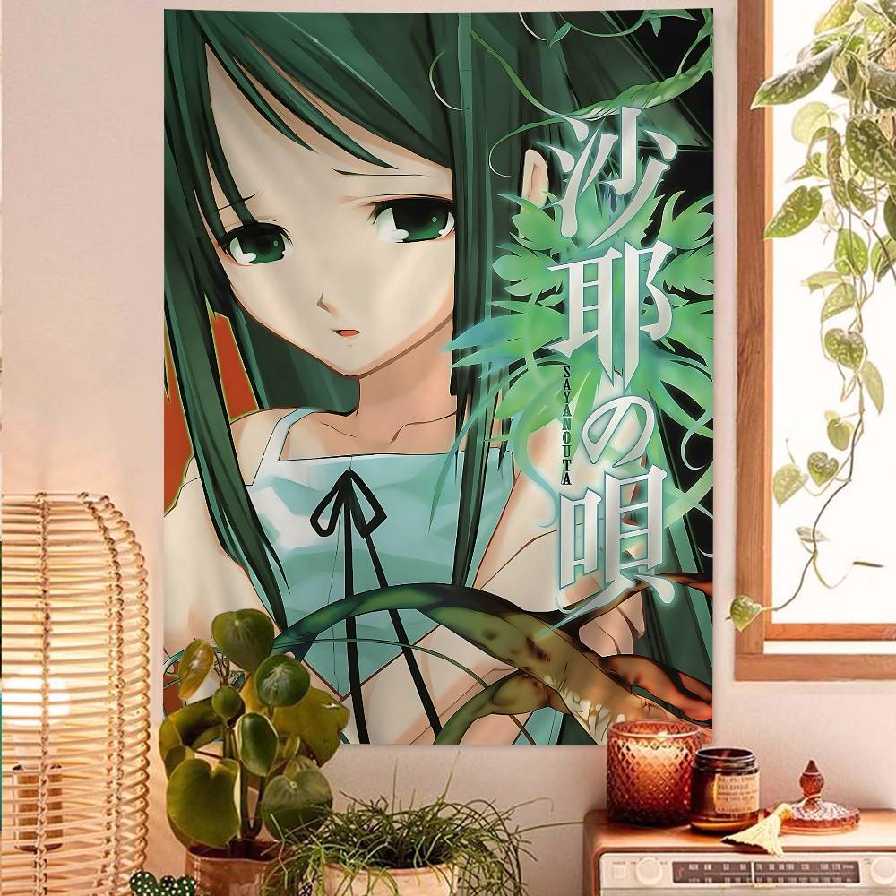 Ssaya No Uta The Song Of Saya Colorful Tapestry Wall Hanging Hanging Tarot Hippie Wall Rugs Dorm Wall Art Decor