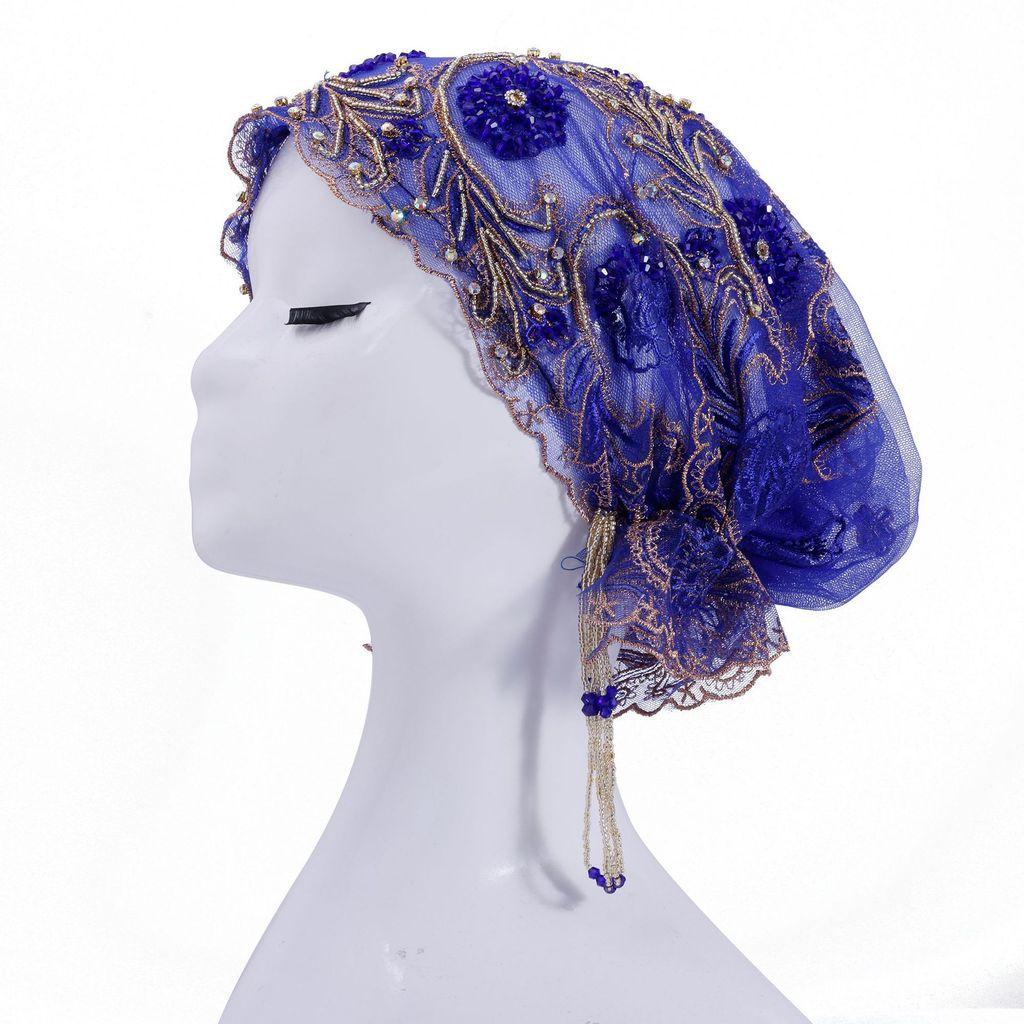 Silk Embroidered Fish Tail Cloche Hat With Tassels For Summer And Winter Wear