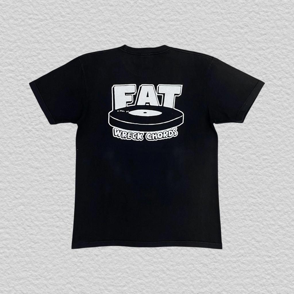 Maglietta Vintage Fat Wreck Chords Punk Rock Etichetta Discografica Taglia L Rock1 Licenza Giapponese NOFX Lagwagon