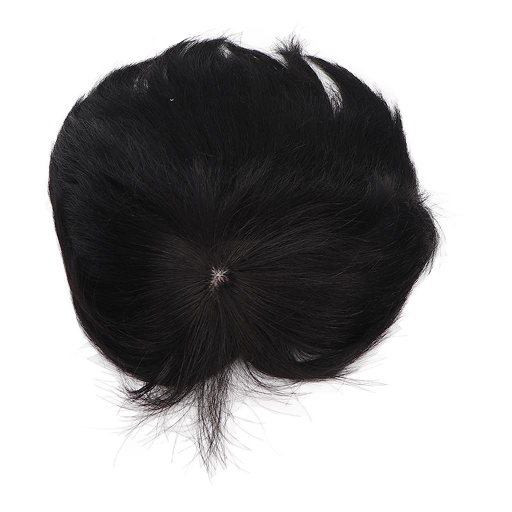 Parrucca da uomo realistica, morbida, alla moda, sistema di sostituzione capelli, toupet per uso quotidiano, feste, giochi di ruolo