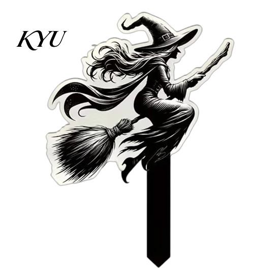 Easy Install Ground Stakes Halloween Stake Garden Art, Decorative Acrylic Yard Sculpture, Waterproof Seasonal Decor Sign, Weather Resistant