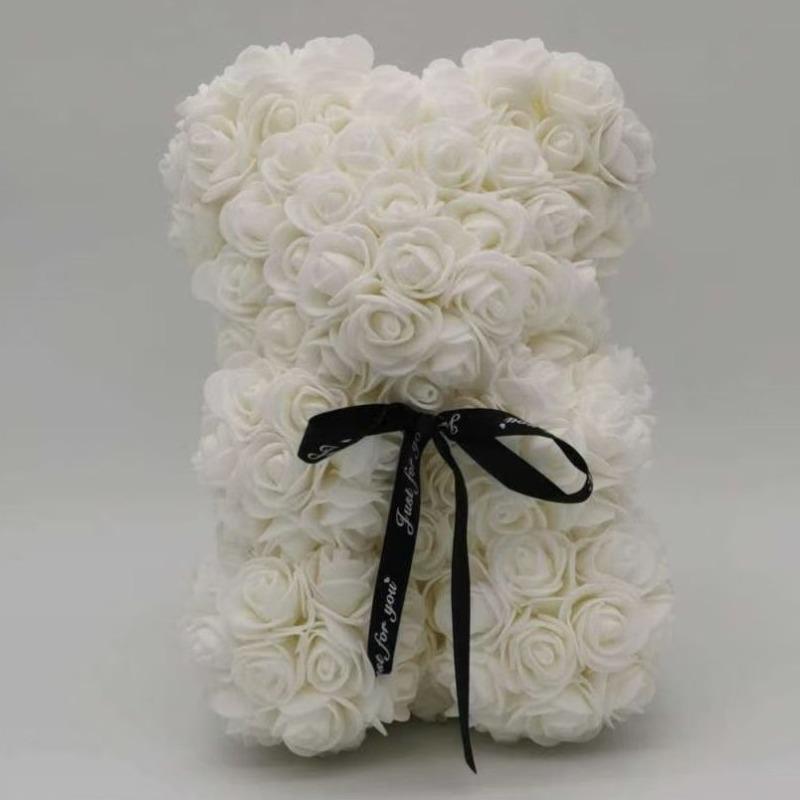 1pc Valentine's Day Gift Creative Rose Bear Gift PE Flower Romantic Foam Bear Hug Bear