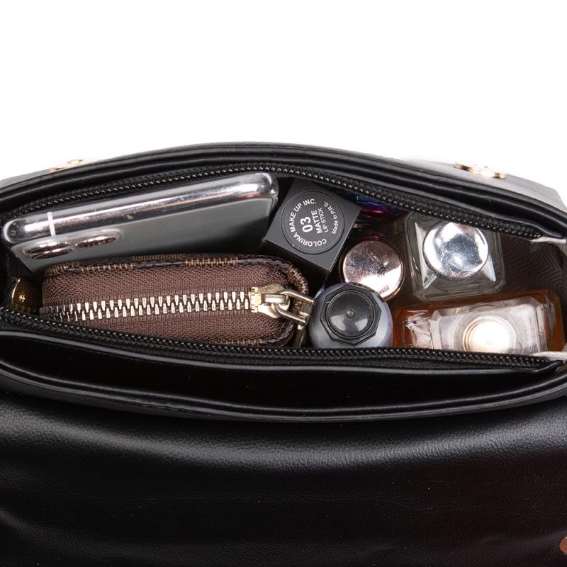 2025 Κορεατική Μόδα Τσάντα Χιαστί Τετράγωνη με Τρουκς για Γυναίκες