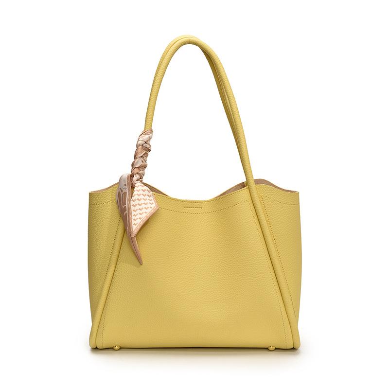 Retro einfache Handtrage Eimertasche Damen neue Textur Schultertasche lässige Mode Gemüsekorb Tasche