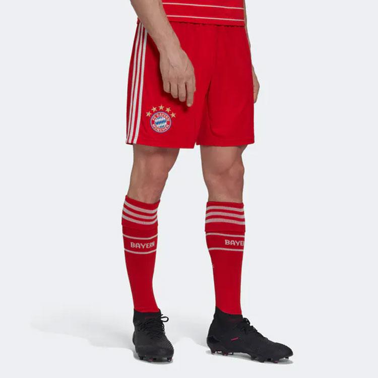 Adidas Bayern Munich Mid-Rise Athletic Fit Soccer Pants Men Bottoms Red H39901