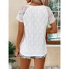 Spring Summer Autumn Solid Color Short Sleeved V-Neck Simple T-Shirt Slim Fit Sexy Temperament Fashionable Top Women'S Clothing