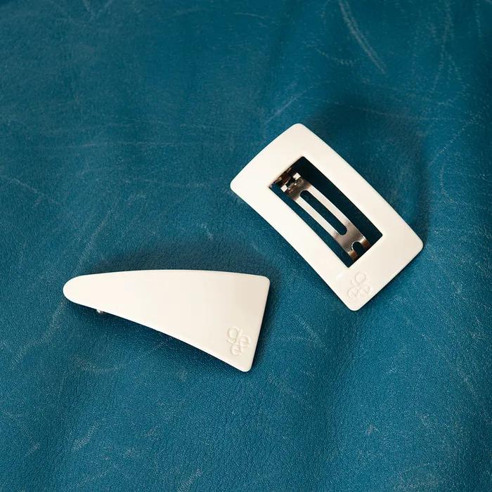 triangle hair pin - ivory