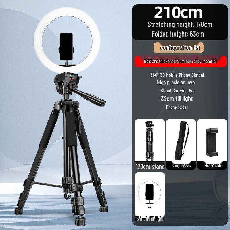 Professional DSLR Camera Phone Floor Stand & Tripod for Live Streaming and Photography