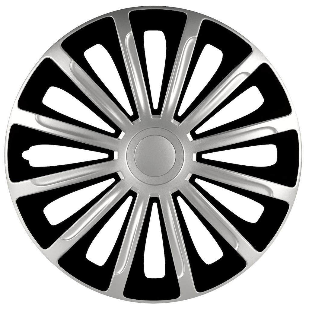 Trend Hubcaps Silver / Black 15", 4 Pcs.