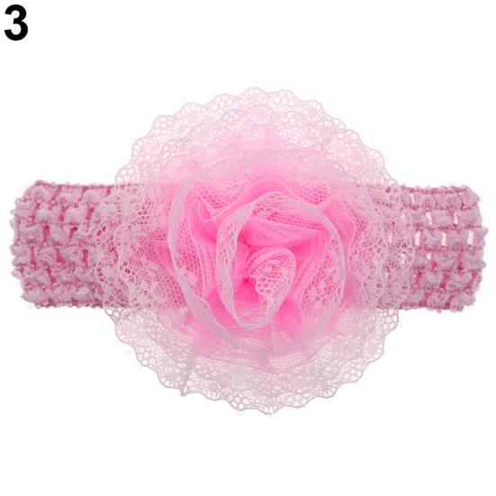 Roztomilé děti Holčička Batole Krajka Květinová čelenka Elastická čelenka do vlasů