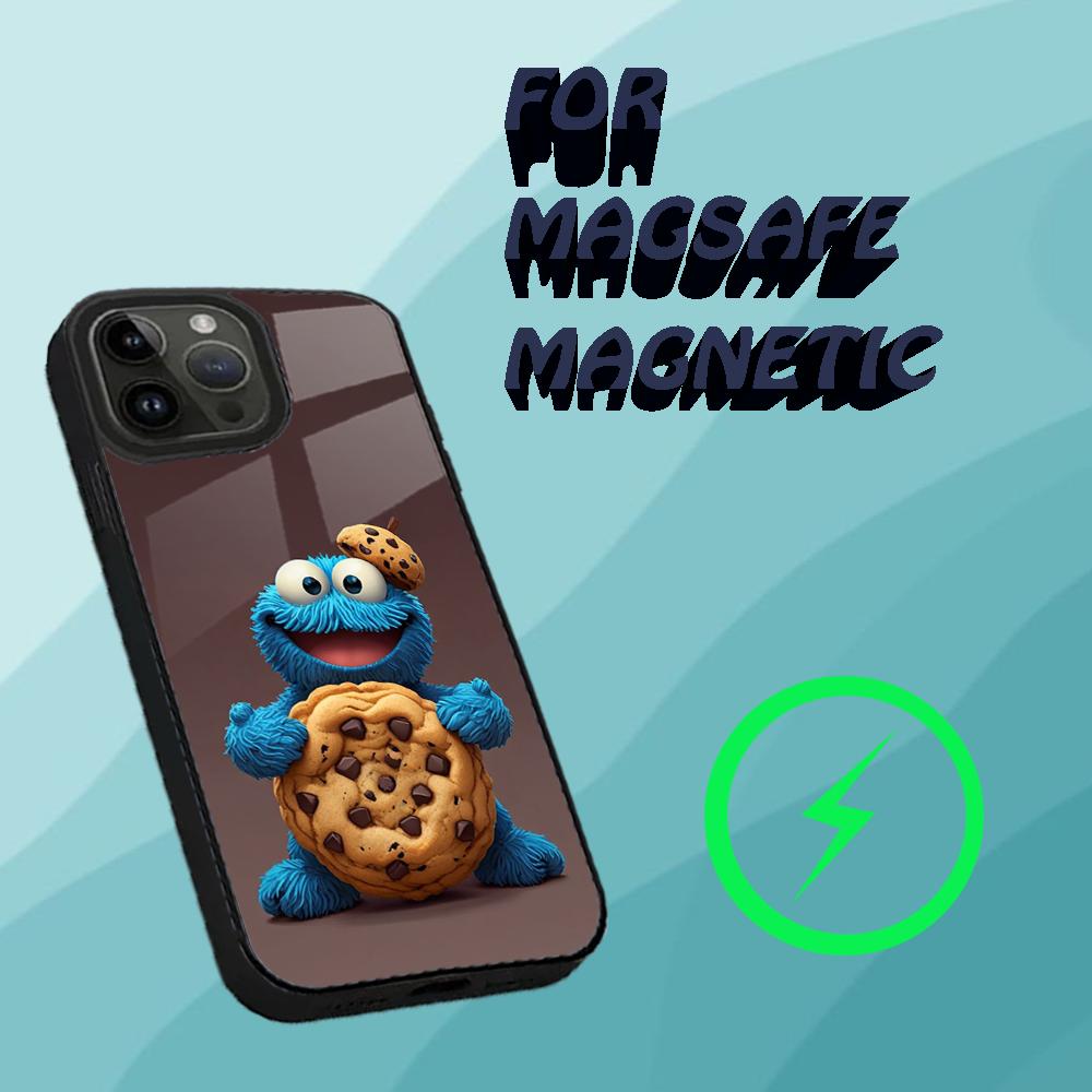 

Funny Cookie M-Monster Phone Case For iPhone 16,15,14,13,12,11,Plus,Pro,Max Mini Magsafe Magnetic Wireless Charging iPhone11PRO