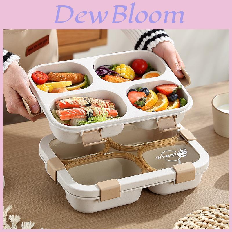 Wheat Straw Bento Box With Three Compartments For School And Office Lunches Nonmicrowave Safe