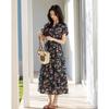 Demana Oxygen Pure Cotton V-Neck Printed A-Line Summer Dress